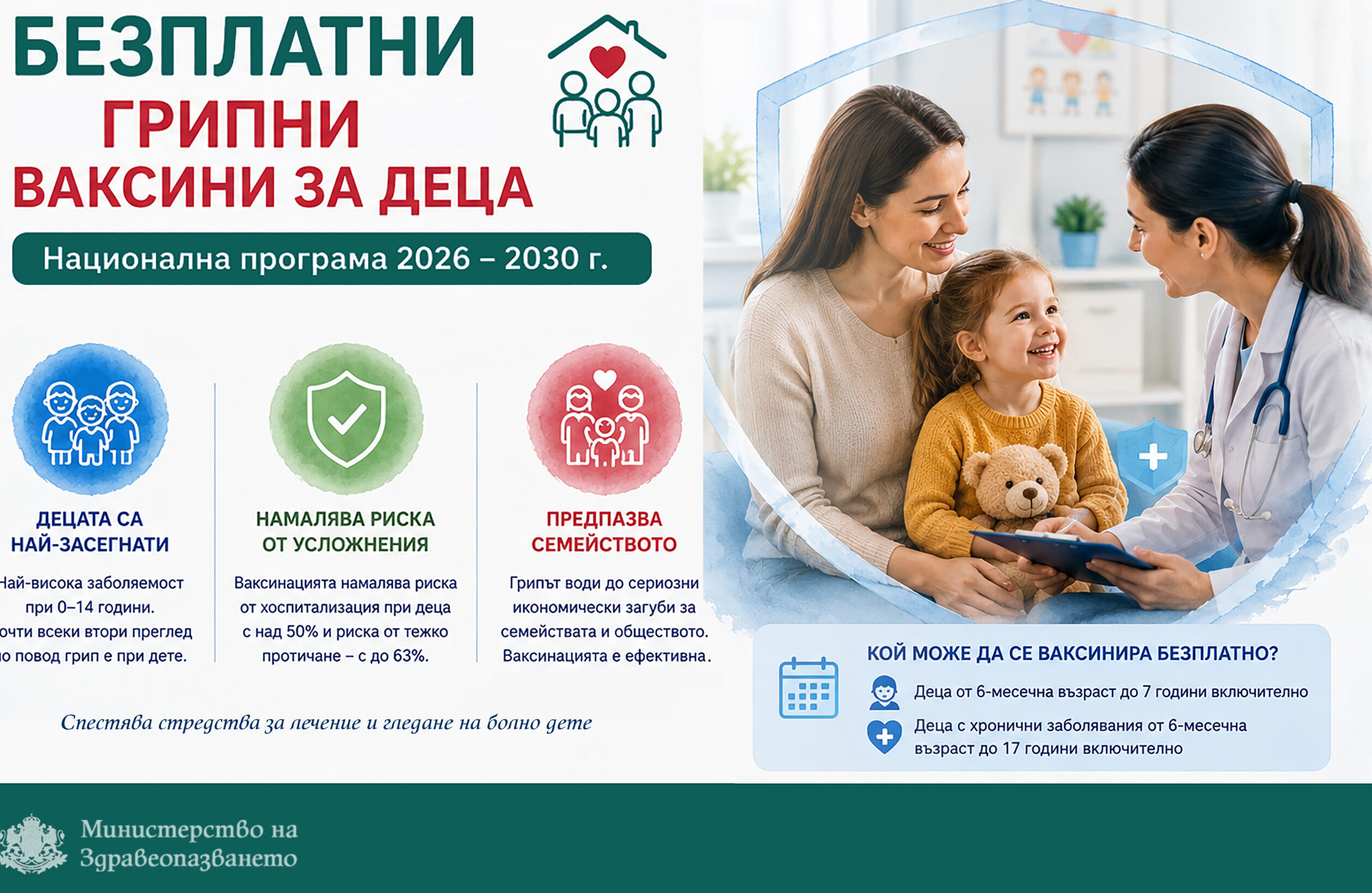 Безплатни грипни ваксини за децата от есента